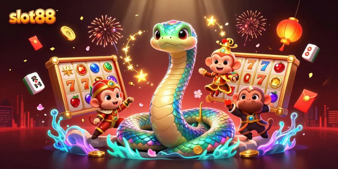 Spin the reels on slot88 with vibrant colors and enchanting characters in this captivating illustration.
