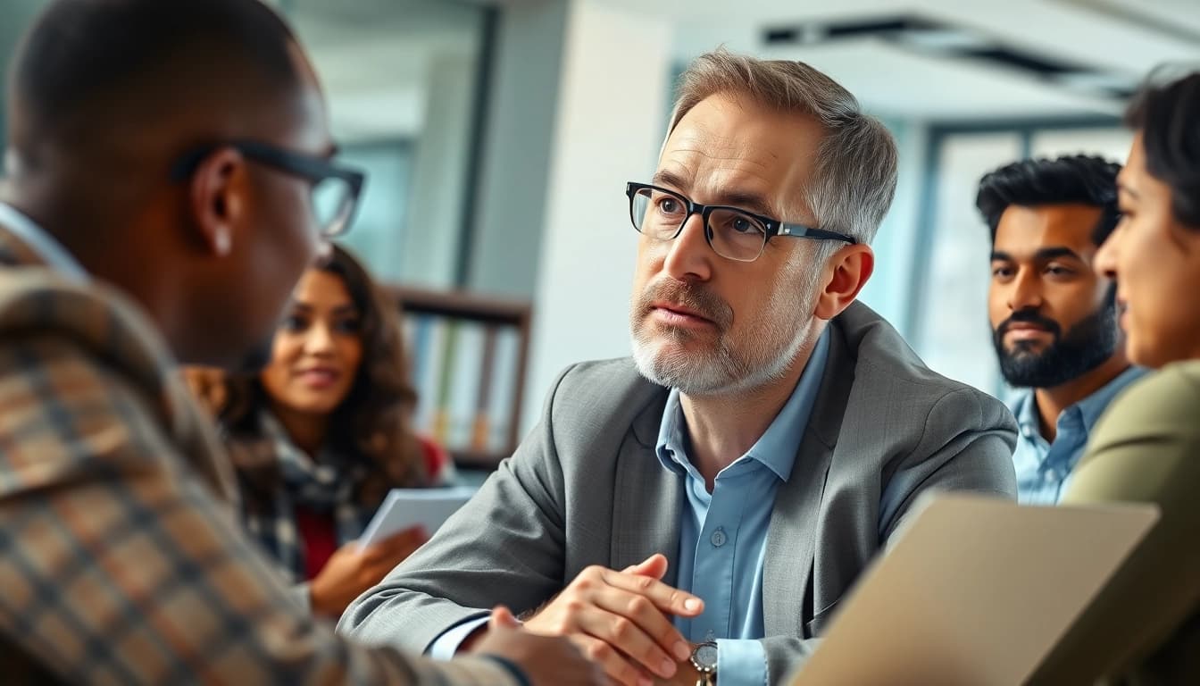 Consultation with a truck accident attorney Clearwater, focused on client interaction in a professional setting.