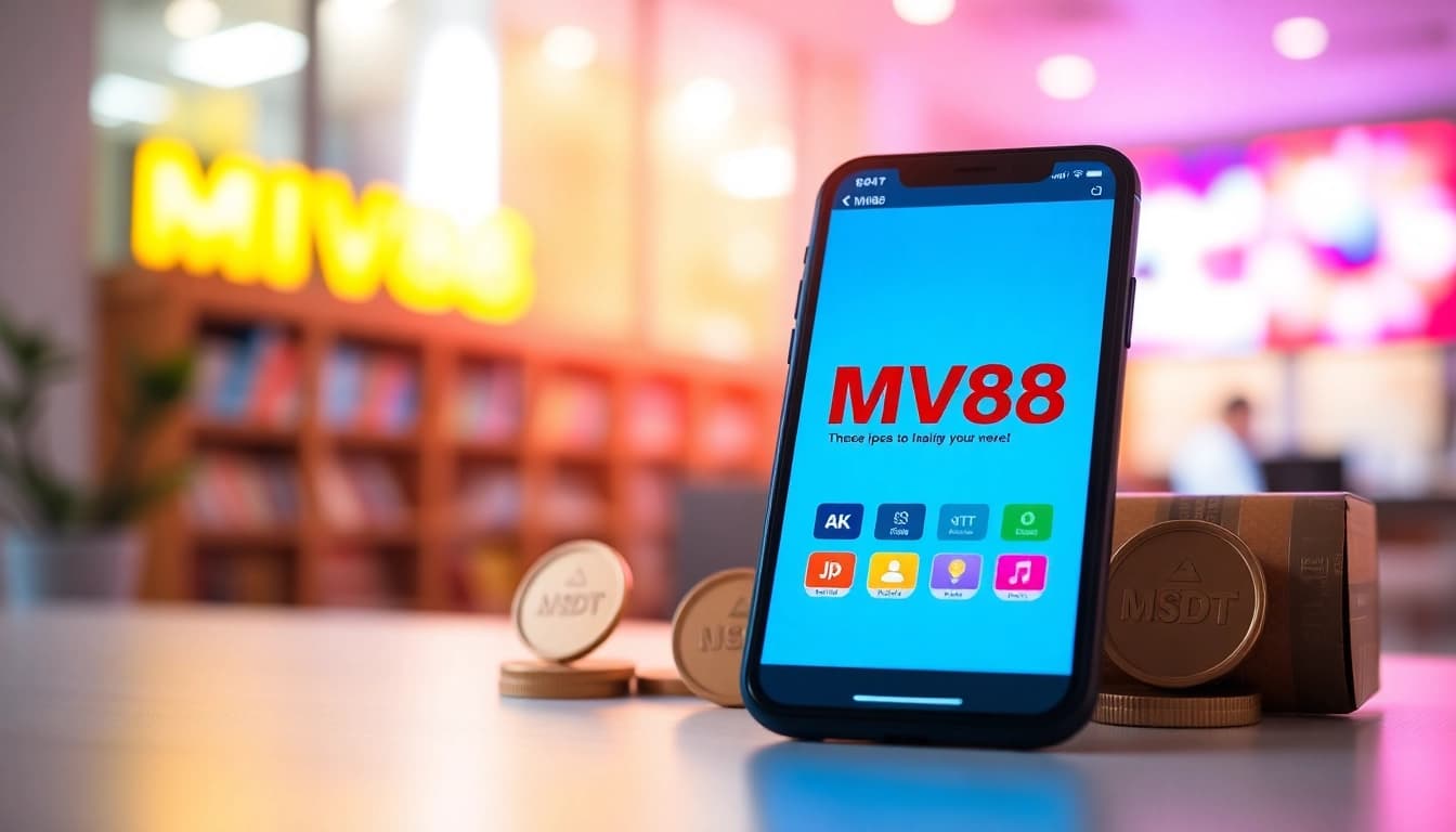 Experience seamless transactions with the MV88 app showcasing safe USDT deposits.