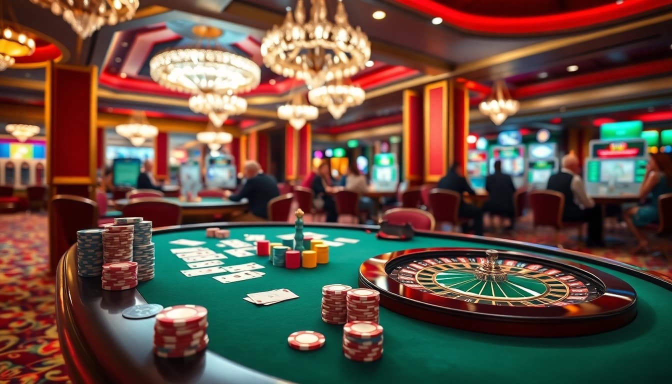 Experience the excitement of riobet with vibrant casino tables and colorful chips.