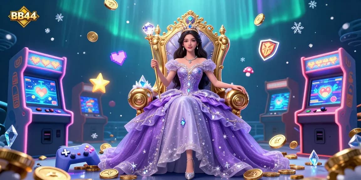 Experience exciting gaming at BB44 with a beautiful Asian princess, golden games, and vibrant visuals.