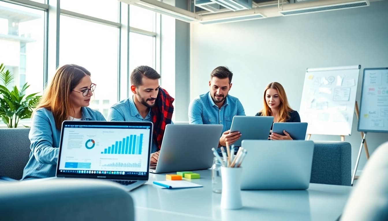 SEO Agency Clearwater professionals collaborating in a modern office environment.