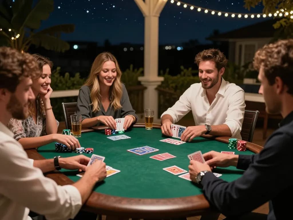 Menikmati permainan poker yang mendebarkan di bawah bintang-bintang di rumah sambil mengakses link m88 untuk taruhan yang aman.