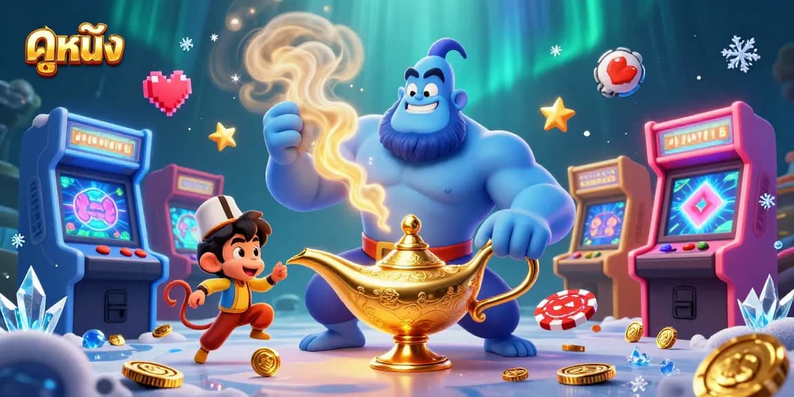 ดูหนังในสไตล์คาสิโนด้วยภาพวาด 3D ของยักษ์สีฟ้าพร้อมอุปกรณ์เกมที่น่าตื่นเต้น