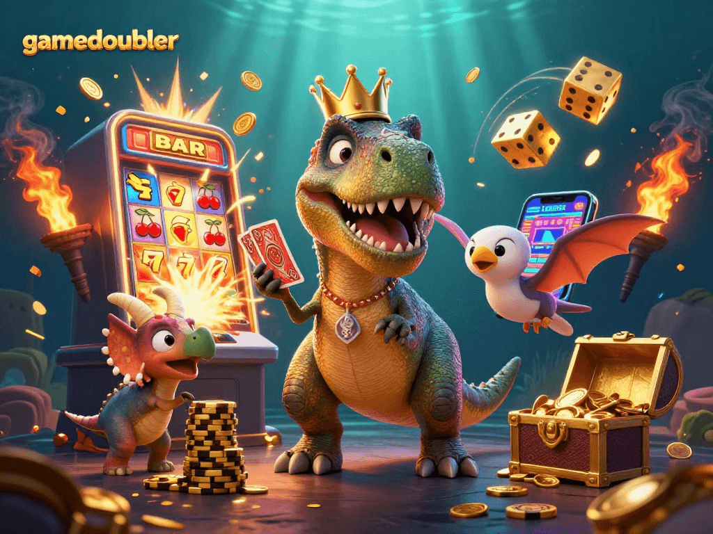 Experience thrilling gaming adventures with gamedoubler's unique characters and casino elements.