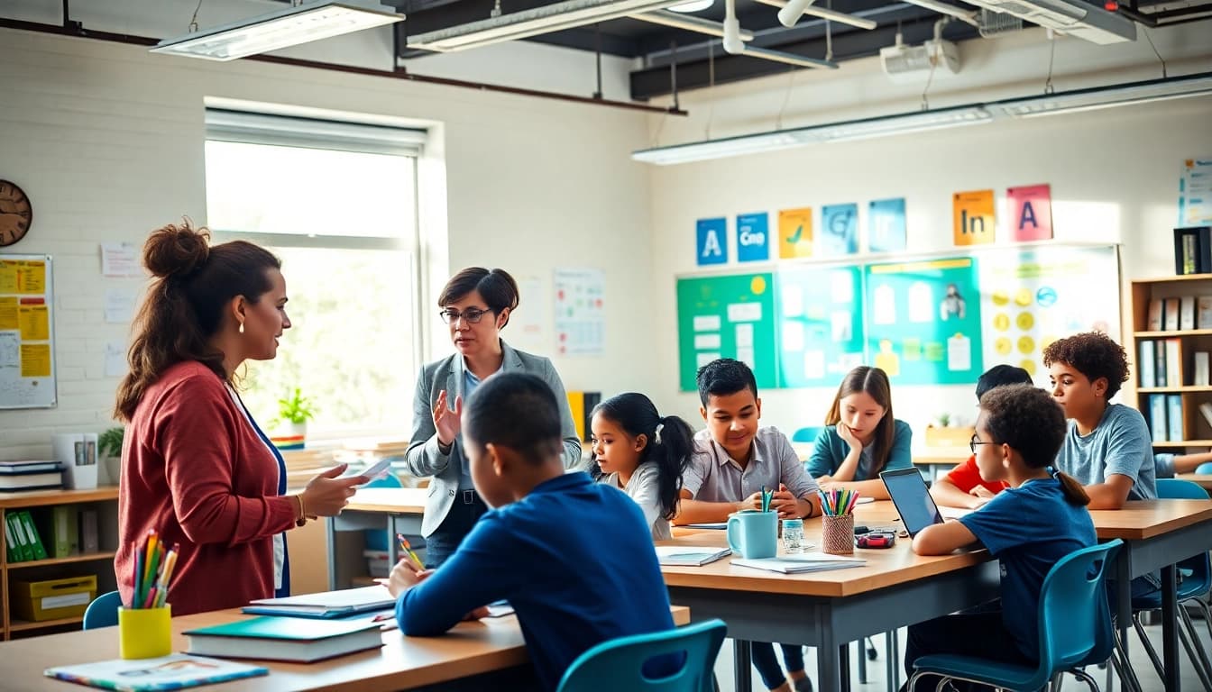 Engaged students and educators fostering a dynamic learning environment in Education.