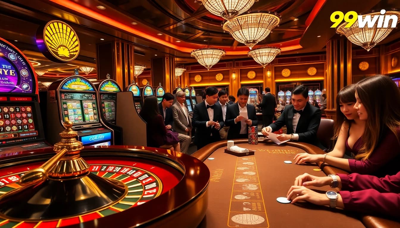 Experience thrilling gameplay at 99win with vibrant casino elements and lively betting activity.