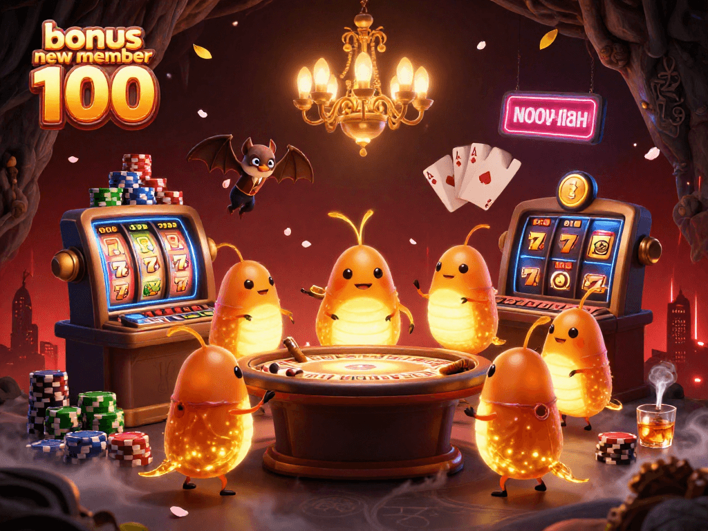 Experience the magic of the casino with bonus new member 100 and vibrant 3D illustrations.