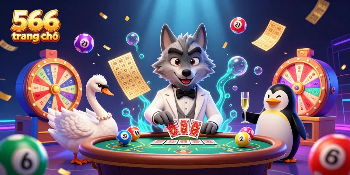 Experience thrilling gameplay at 566 trang chủ with vibrant casino characters and dynamic game elements.