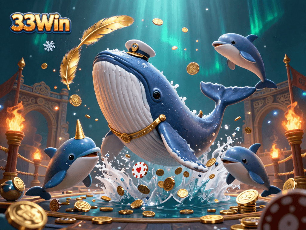 Engage in exciting gameplay at 33Win with thrilling characters in a vibrant casino scene.