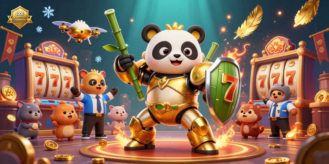 Experience thrilling slot gacor gampang menang excitement in a vibrant 3D arena filled with playful cartoon characters.