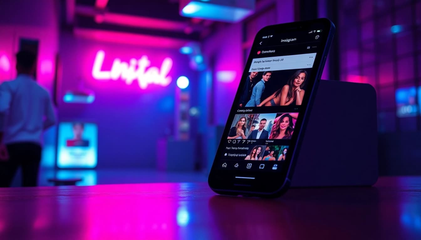 魅力的なコンテンツを映し出すスマートフォンのフィードとともに、インスタ エロ垢の活気ある世界を探索する。
