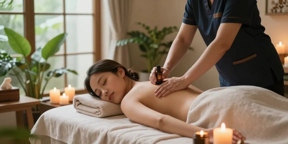 Luxurious Swedish massage session in tranquil spa setting with relaxing ambiance and soothing environment.