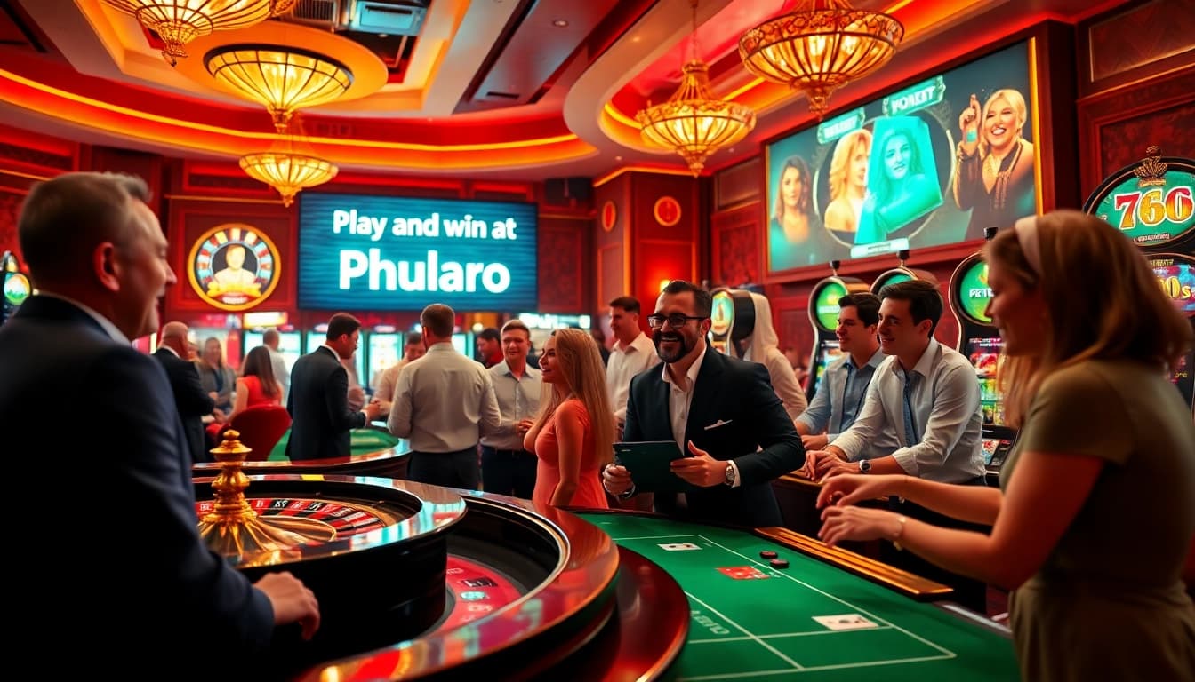Play and win at Phlaro in an engaging online casino setting filled with excitement and diverse players.