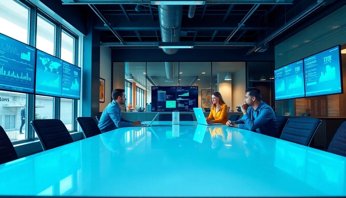 Engaged IT Managed Service Provider Tampa FL team strategizing in a bright modern office.
