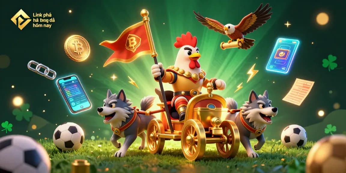 Engage with Link phát trực tiếp bóng đá hôm nay featuring a dynamic illustration of sports elements capturing live streaming action.
