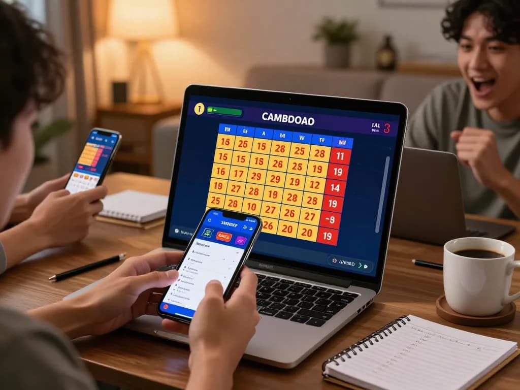 Live draw Cambodia displayed on a smartphone, revealing real-time results as players engage in the experience.
