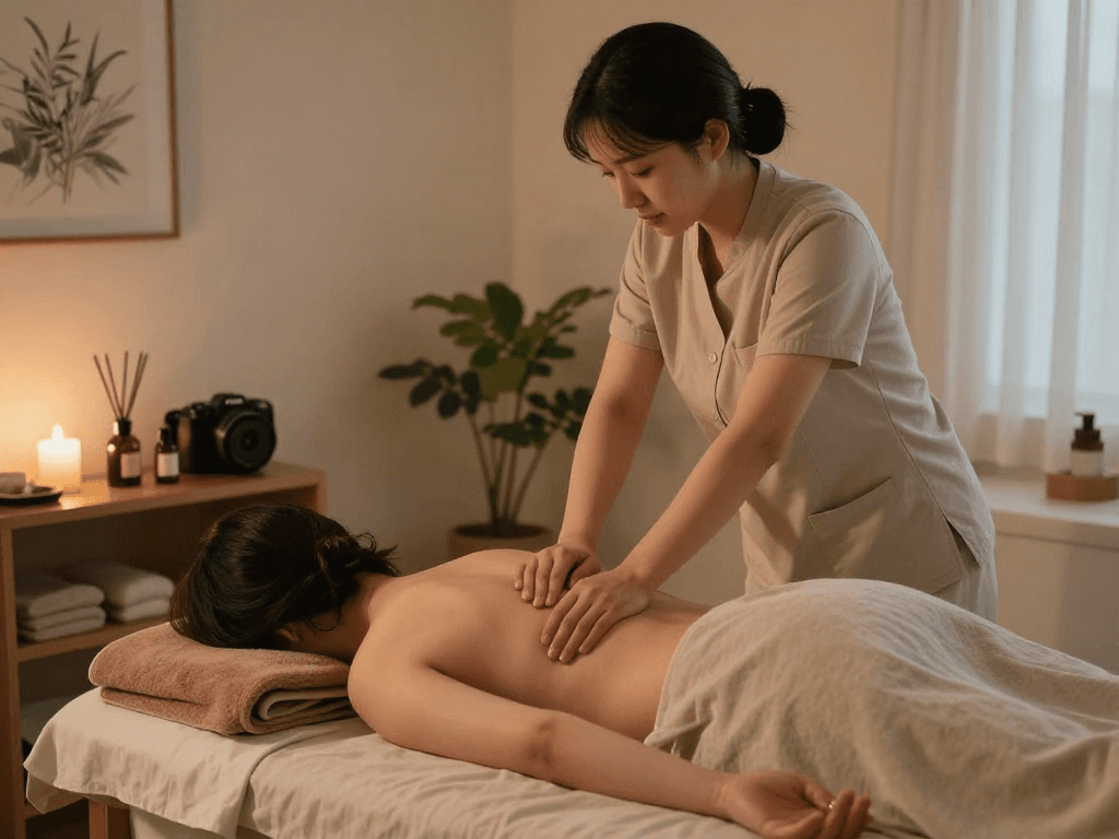 Experience relaxation and rejuvenation with 판교출장안마 in a tranquil massage therapy setting.