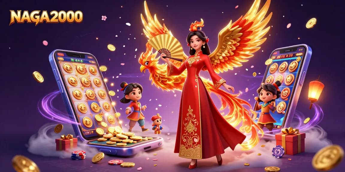 NAGA2000 menawarkan pengalaman slot yang ramai dengan permainan yang memukau dan hadiah emas, menampilkan seekor phoenix yang menakjubkan.