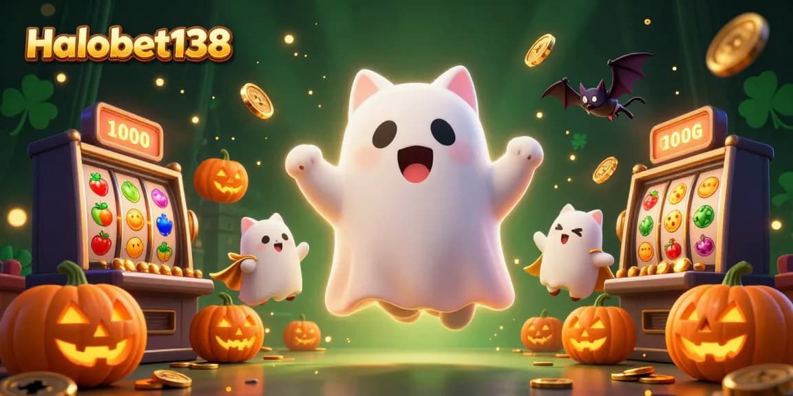 Halobet138 menampilkan kucing hantu ramah dan kelelawar vampir di kasino yang menyenangkan.