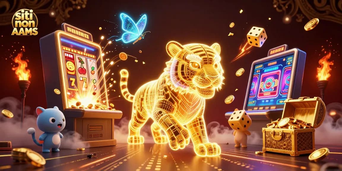 Scommetti sui migliori siti non AAMS con un tigre dorata in un casinò digitale