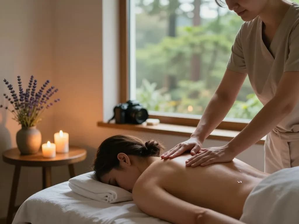 편안한 오일과 평온한 분위기로 이루어진 논현동마사지 치료 세션