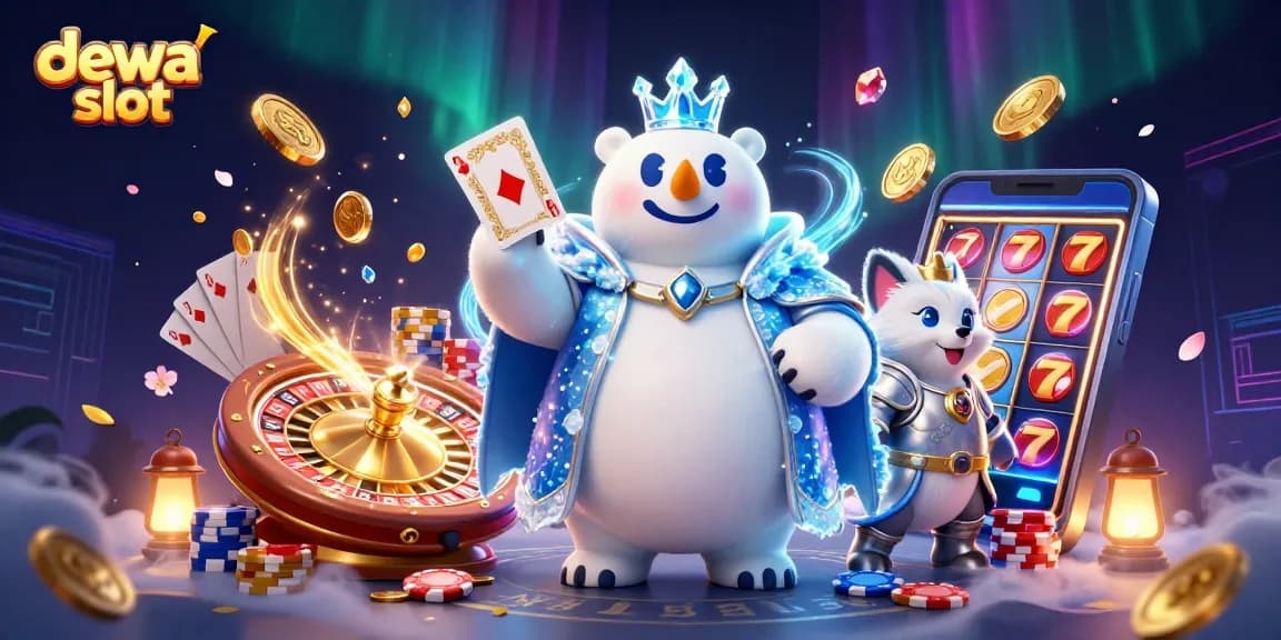 Spin on the exciting dewa slot reels while winning with golden coins and vibrant gaming elements!