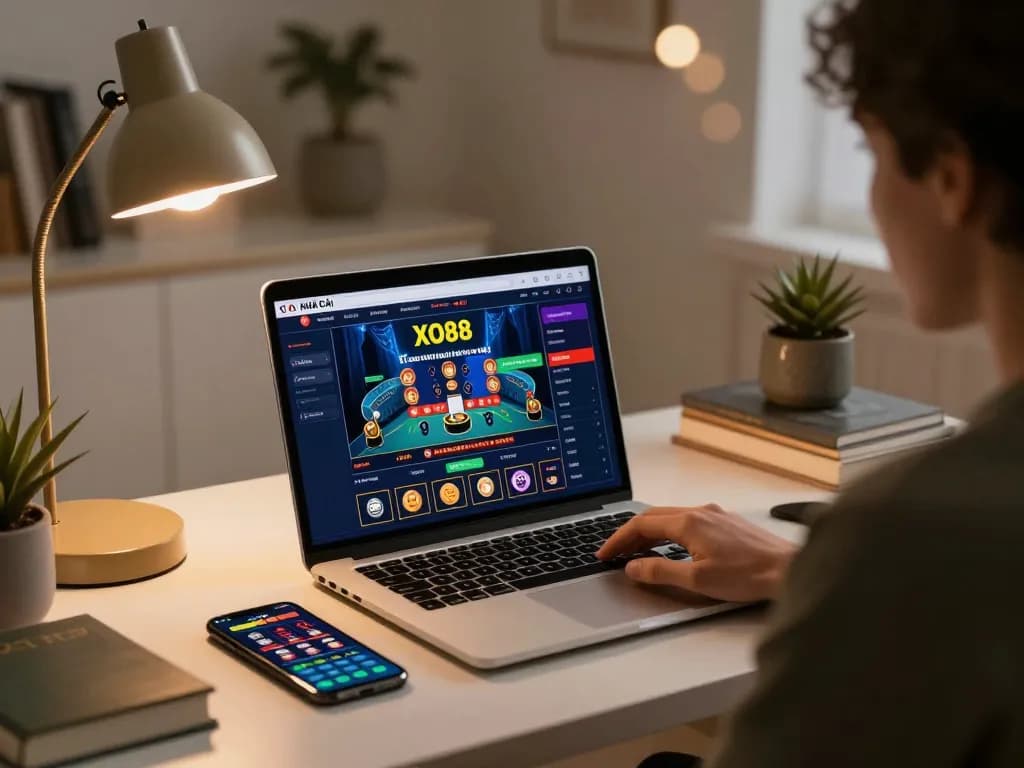 Engaging online gaming experience at NHÀ CÁI XO88 with live dealer interface and betting options