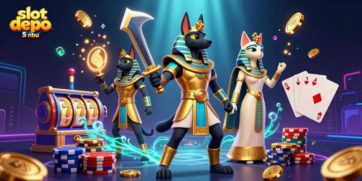Play slot depo 5 ribu for thrilling jackpots in an enchanting casino setting.
