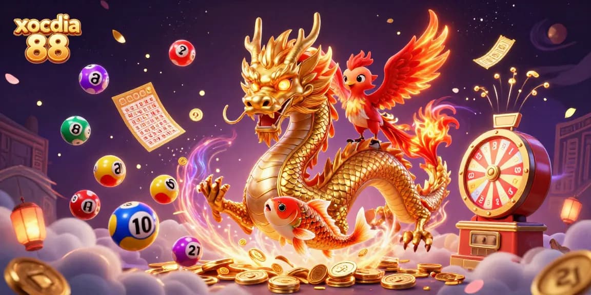 Experience thrilling gaming adventures with xocdia 88, featuring vibrant dragons and exciting game elements.