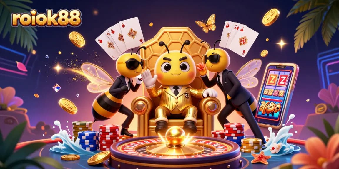 Spin to win at rokok88 with vibrant casino elements and lively characters in an engaging scene.