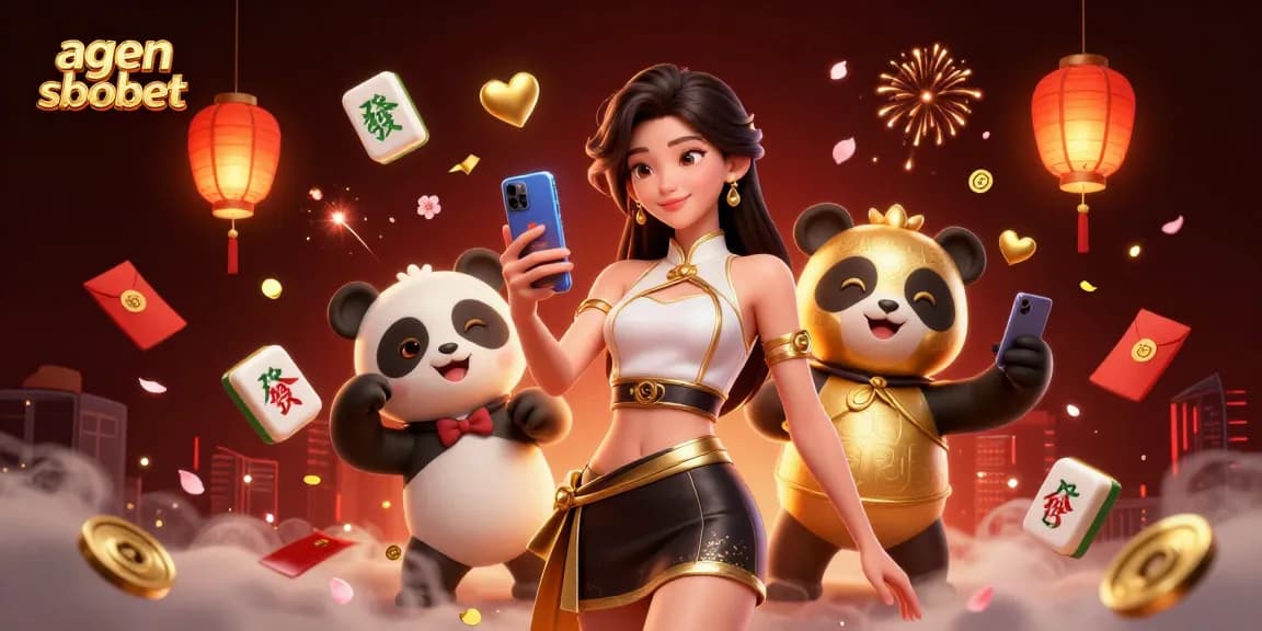 Experience the thrill of agen sbobet with Asian-themed gaming illustrated in vibrant 3D.