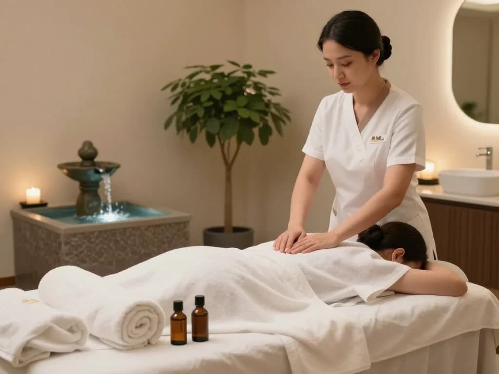 A relaxing 잠실스웨디시 massage room with soothing decor, aromatic oils, and professional setup for a calming spa experience.