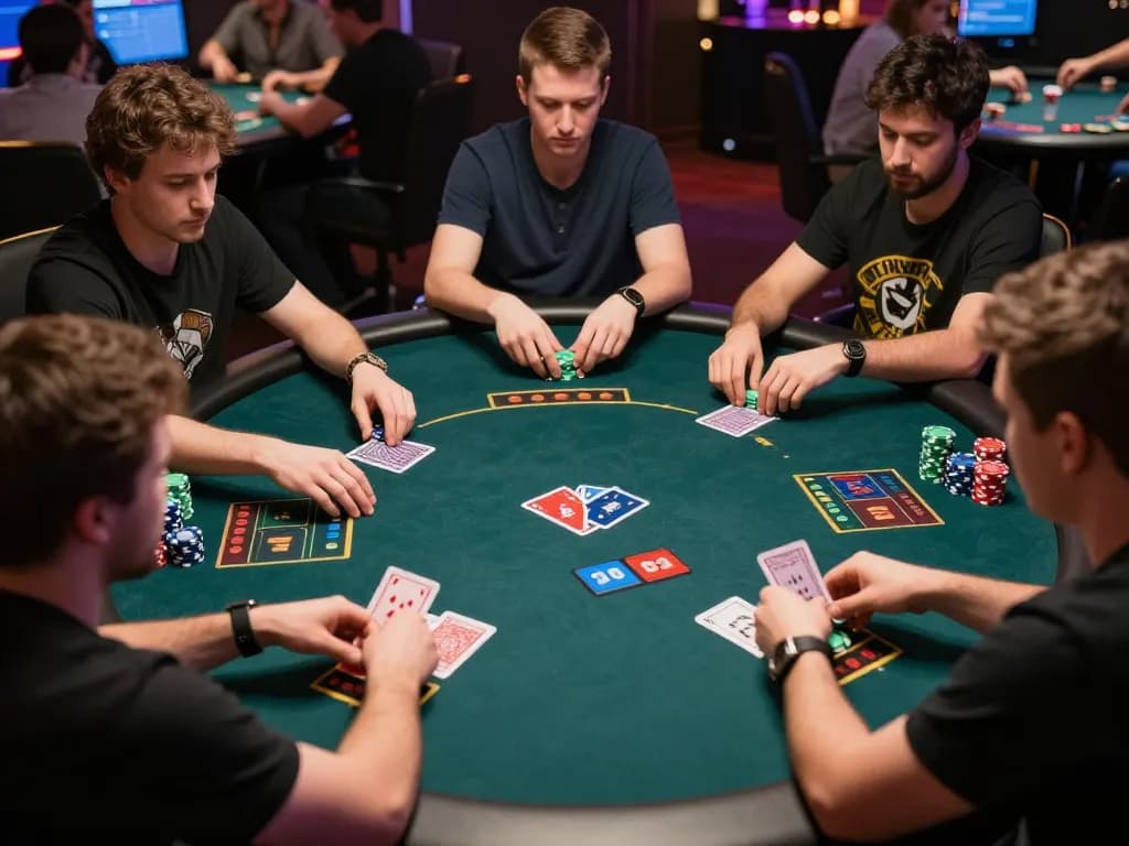 Players enjoying an online poker game at https://lc88.it.com/, showcasing excitement and strategic gameplay.
