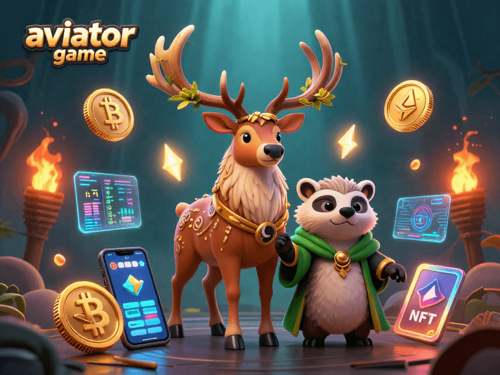 Play the aviator game with a vibrant representation of Celtic mythology elements and cryptocurrency.