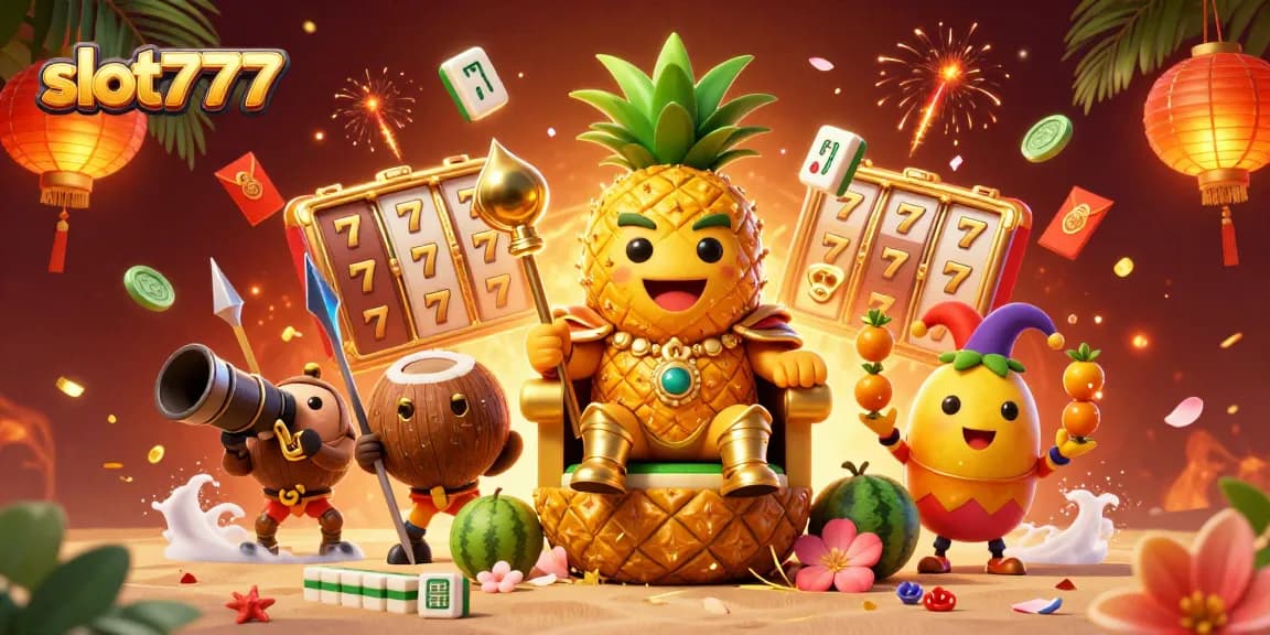 Experience thrilling gameplay with slot777 in a vibrant beach casino scene featuring dynamic cartoon characters.