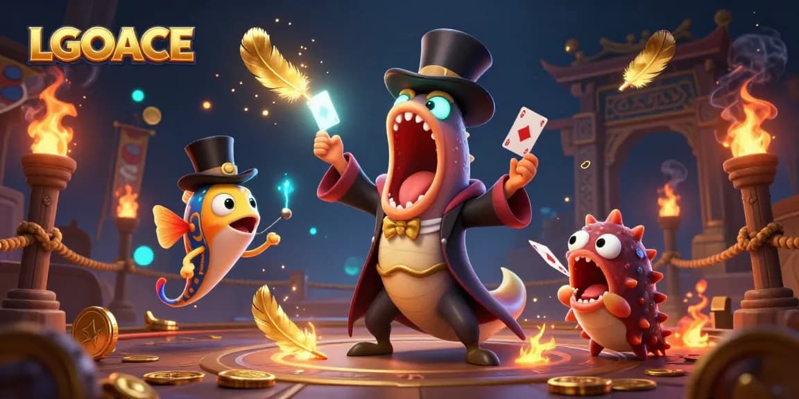 LGOACE captivates players with an enchanting magic casino scene featuring unique underwater characters.