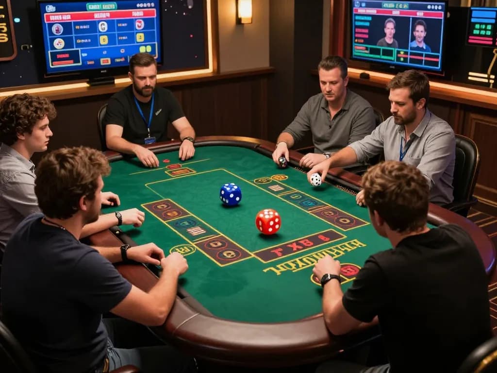 Tài xỉu online uy tín engaging players in a live dealer game with exciting dice rolls and interactive betting.
