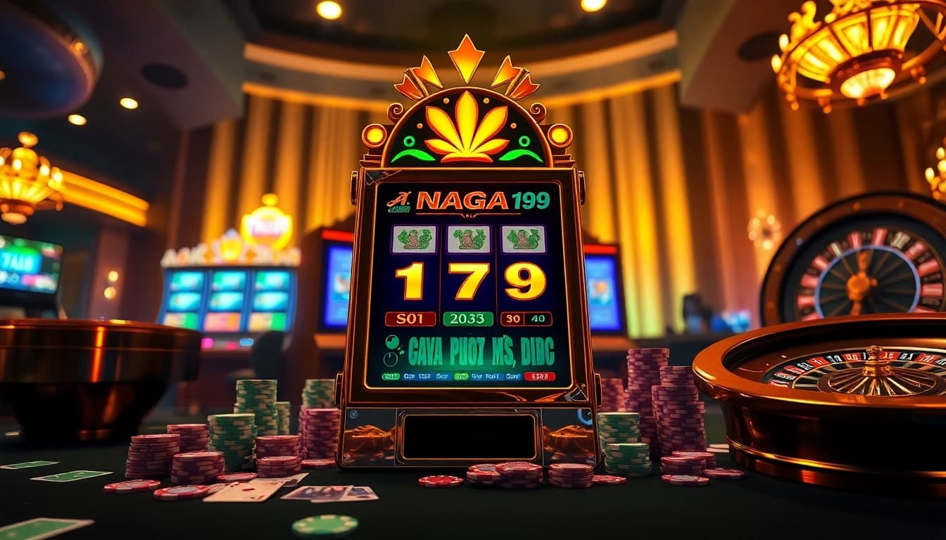 Experience thrilling gameplay at the naga169 slot machine with vibrant casino elements.