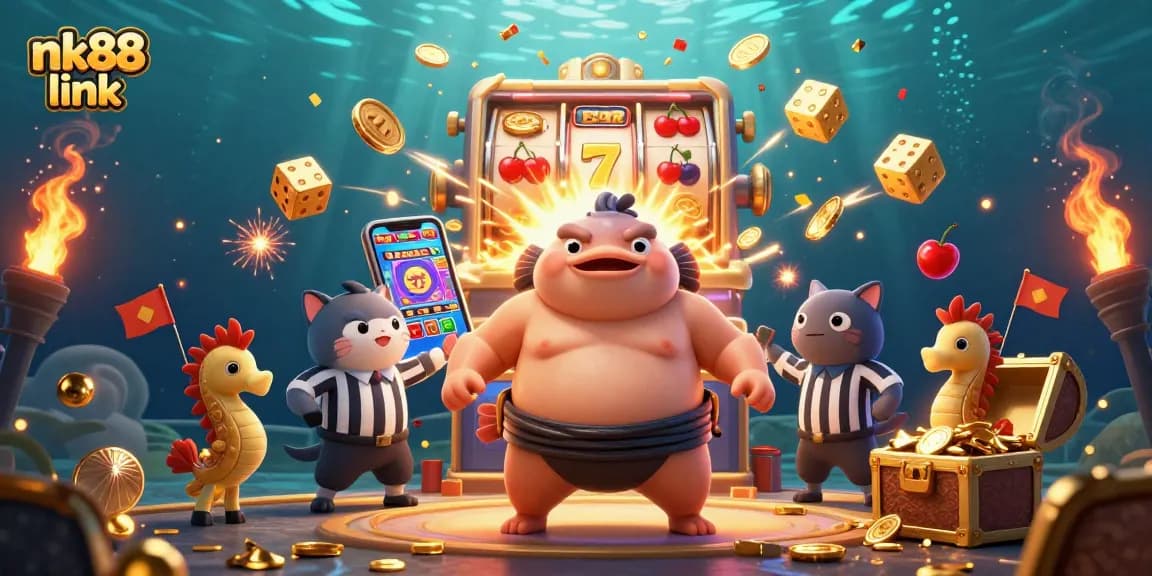 Experience the thrill of nk88 link with our lively casino scene filled with winning excitement and vivid characters.