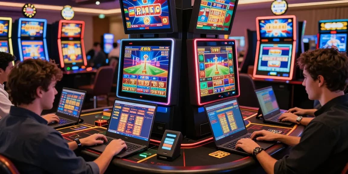 Dynamic online casino gaming experience at gdsap.org.uk featuring players using credit cards for a diverse range of games.