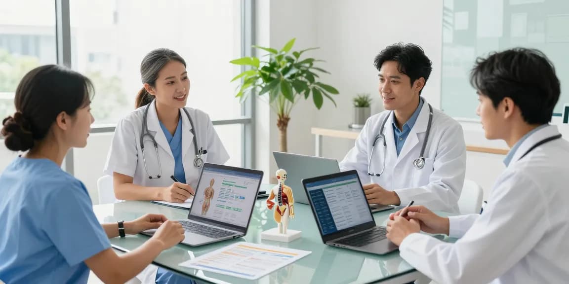 Healthcare professionals discussing patient wellness strategies, demonstrating the importance of Health in modern healthcare.