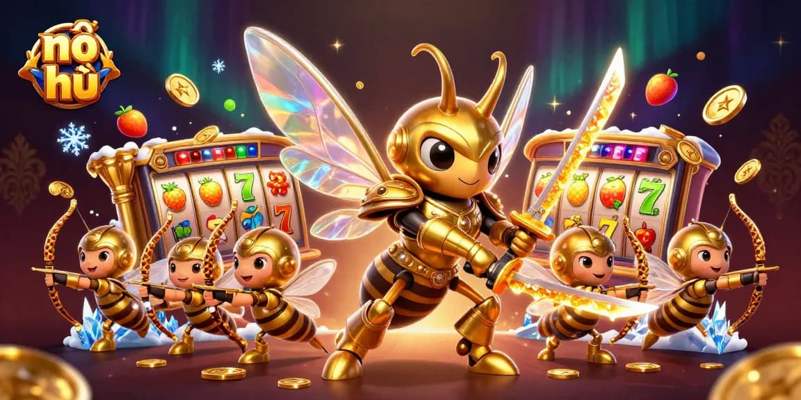 Nổ hũ inspired slot illustration showcasing immersive gaming elements and vibrant details