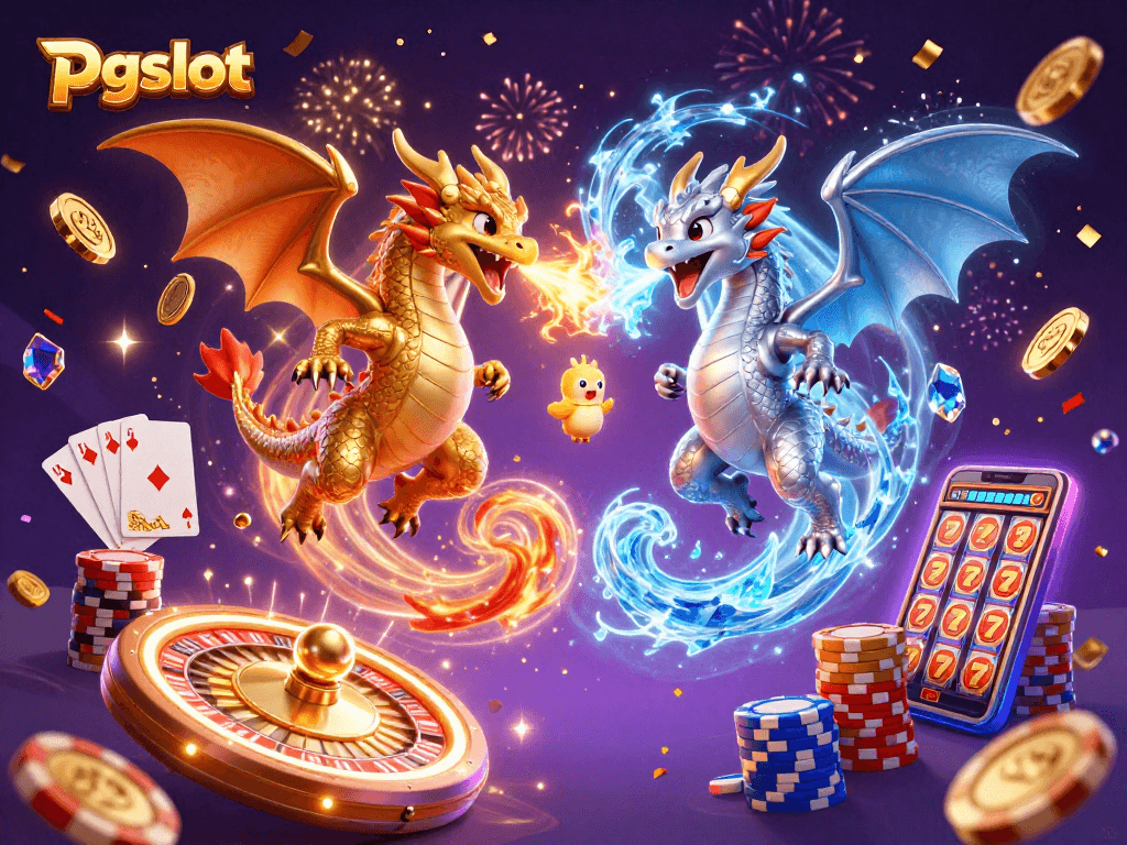 เล่นสล็อต pgslot กับมังกรทองและเงินท่ามกลางความสนุกในคาสิโนออนไลน์