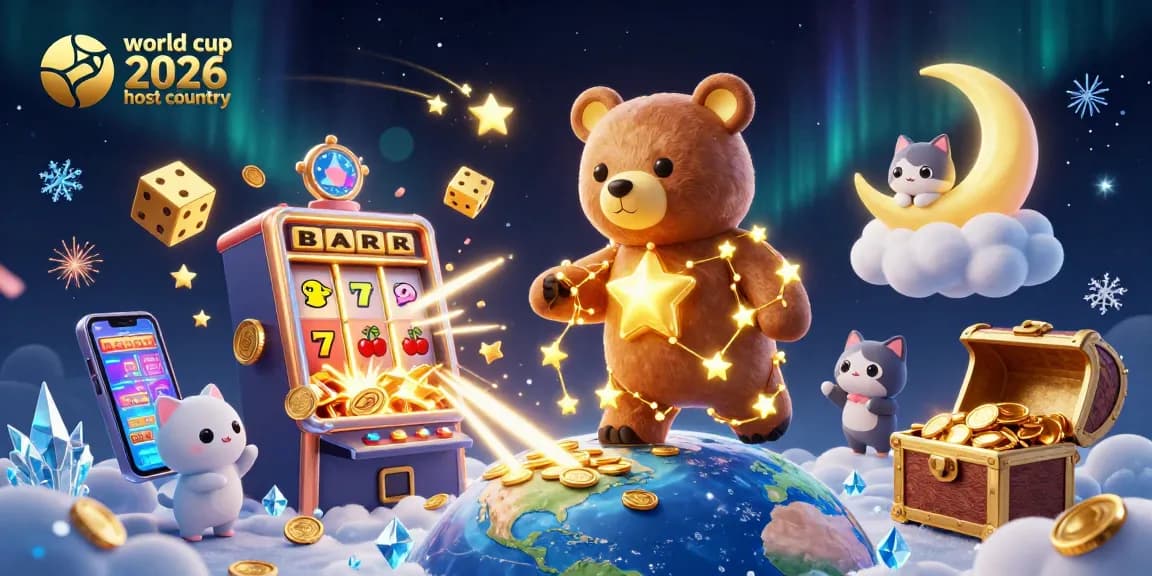 Engage with the world cup 2026 host country through a vibrant casino-themed jackpot illustration.