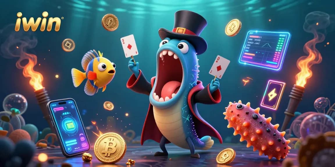 iwin dazzles players with a vibrant underwater magic act featuring crypto elements attracting gambling enthusiasts.