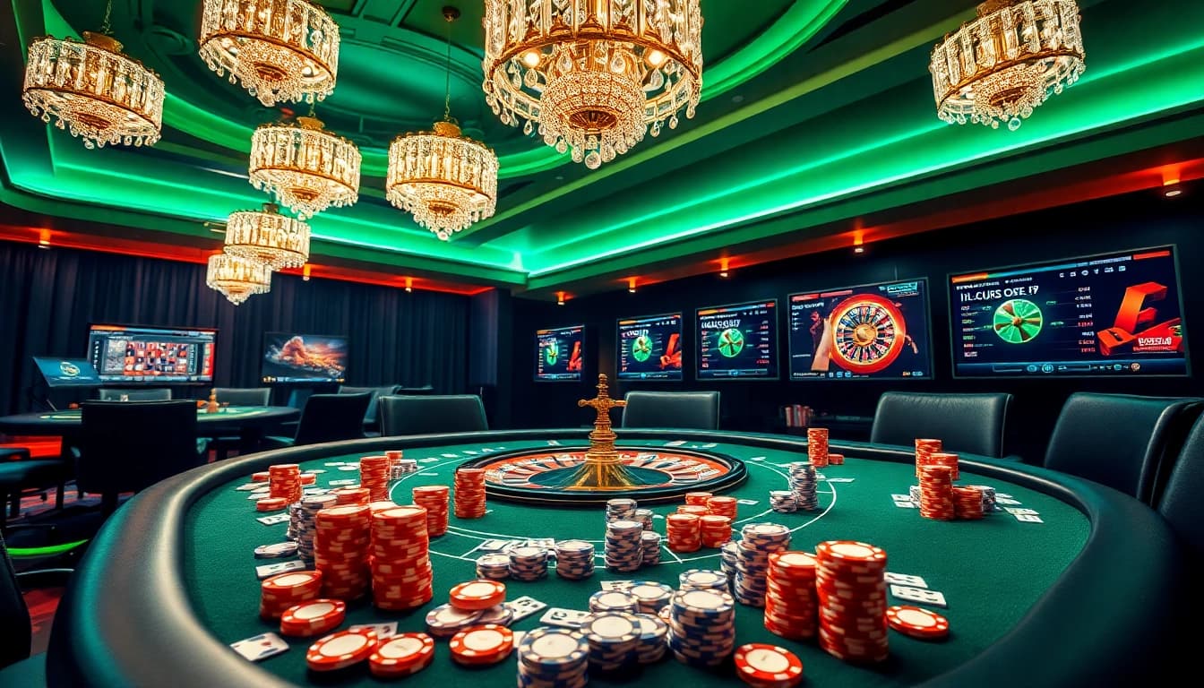 Experience the exciting gameplay at F168 with vibrant casino tables and thrilling atmosphere.