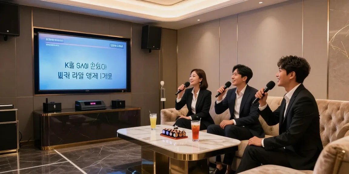 강남쩜오 고급 사적 노래방에서 즐거운 시간을 보내는 프로페셔널들