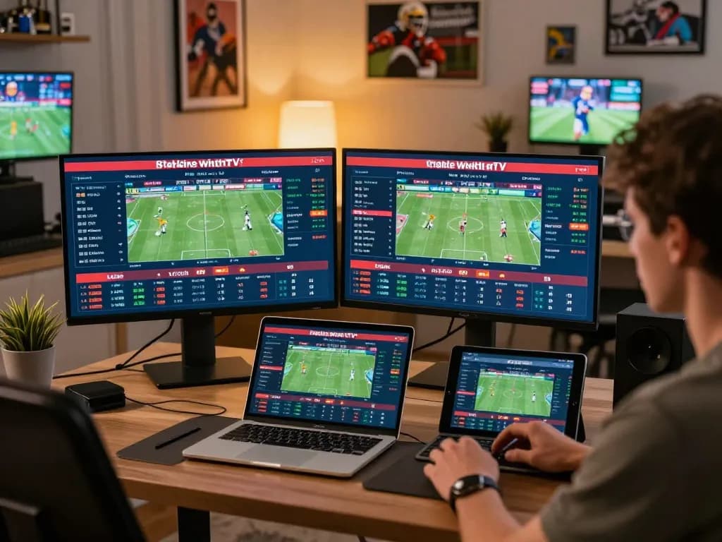 Engaging sport betting on CakhiaTV with multiple screens displaying live odds