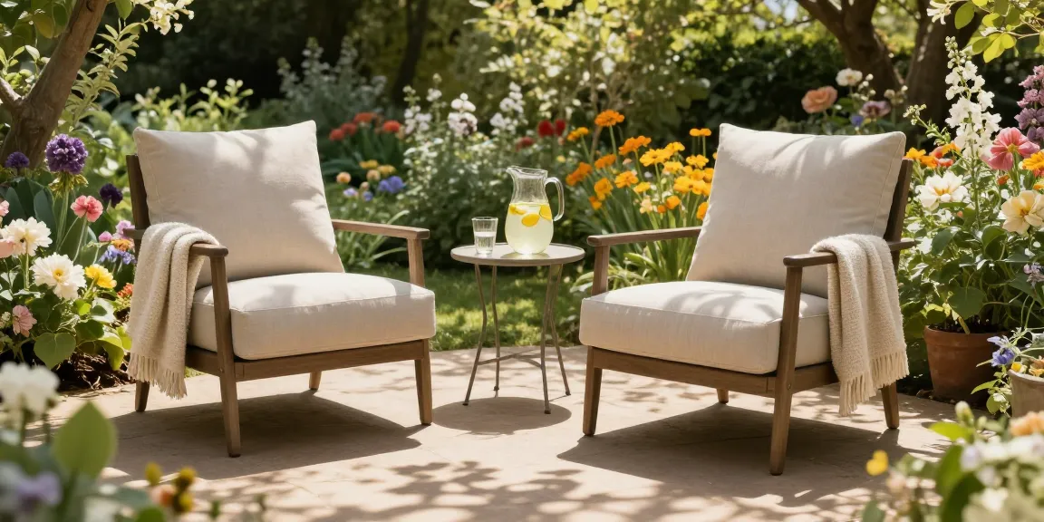 Beautiful Charles Taylor companion seats in a blooming garden context.